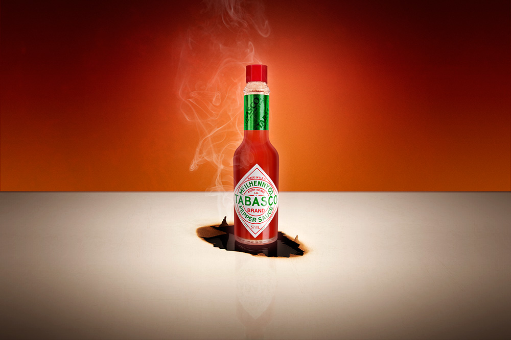JawDesigns Tabasco sauce product photography - newbury berkshire